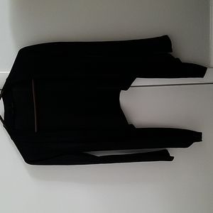 Black Drape Front Shrug